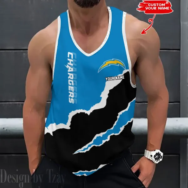 Los Angeles Chargers 3D Printed Sleeveless Sport Tank Top Shirt New Style 2025 AZTTS188
