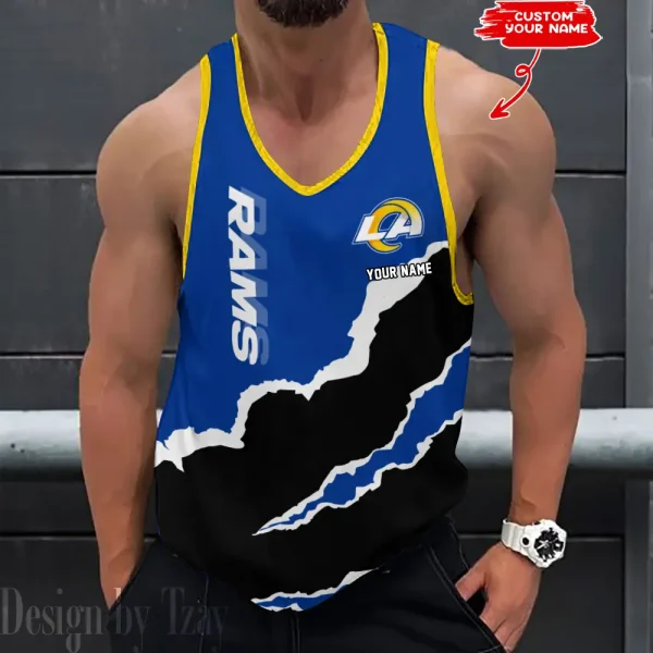 Los Angeles Rams 3D Printed Sleeveless Sport Tank Top Shirt New Style 2025 AZTTS189