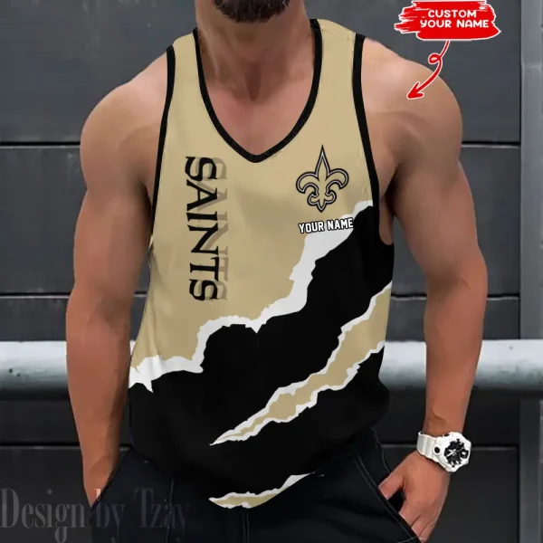New Orleans Saints 3D Printed Sleeveless Sport Tank Top Shirt New Style 2025 AZTTS193