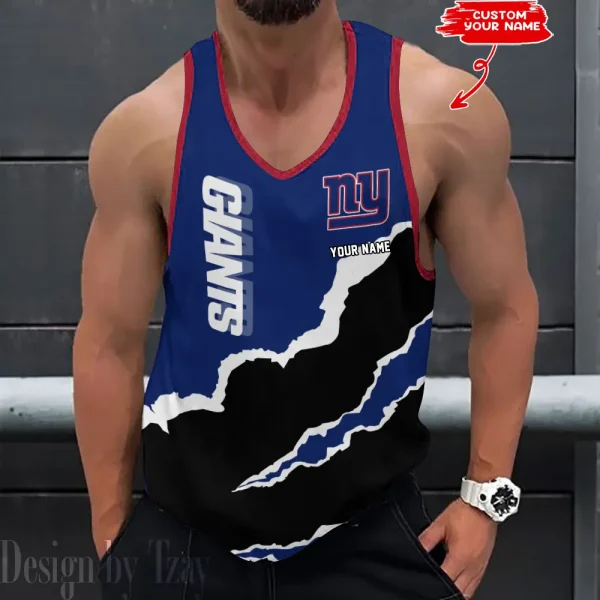New York Giants 3D Printed Sleeveless Sport Tank Top Shirt New Style 2025 AZTTS194