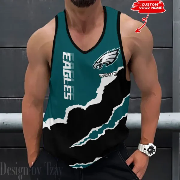 Philadelphia Eagles 3D Printed Sleeveless Sport Tank Top Shirt New Style 2025 AZTTS196