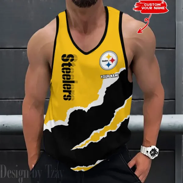 Pittsburgh Steelers 3D Printed Sleeveless Sport Tank Top Shirt New Style 2025 AZTTS197