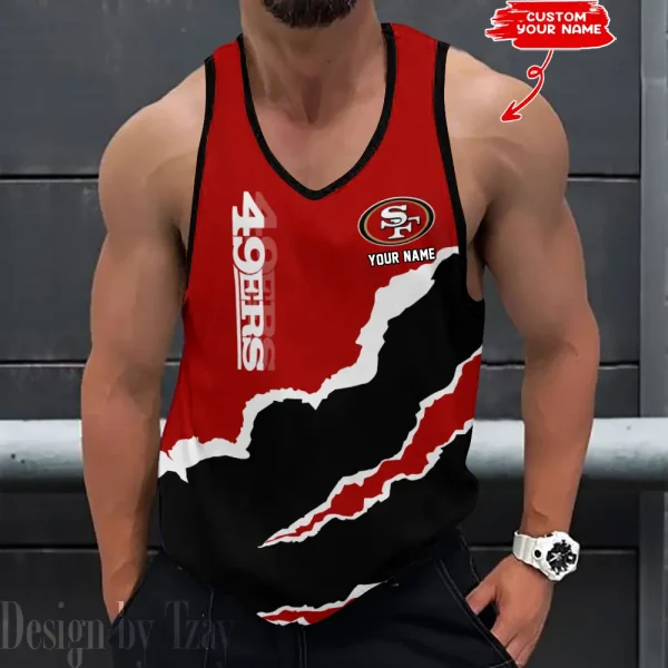 San Francisco 49ers 3D Printed Sleeveless Sport Tank Top Shirt New Style 2025 AZTTS198