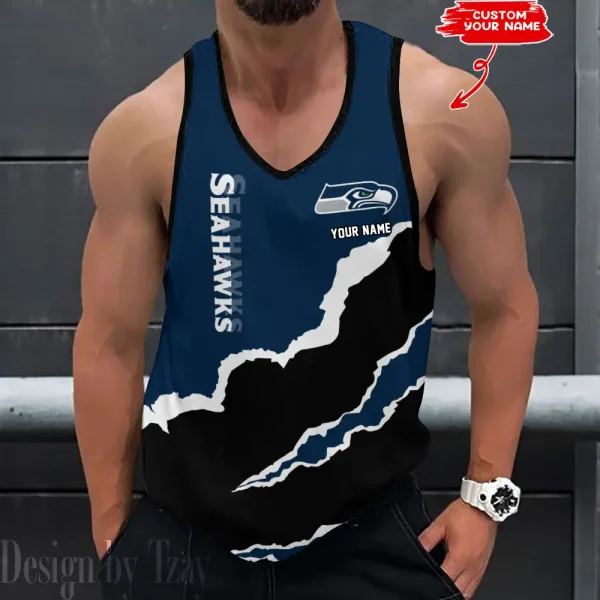 Seattle Seahawks 3D Printed Sleeveless Sport Tank Top Shirt New Style 2025 AZTTS199