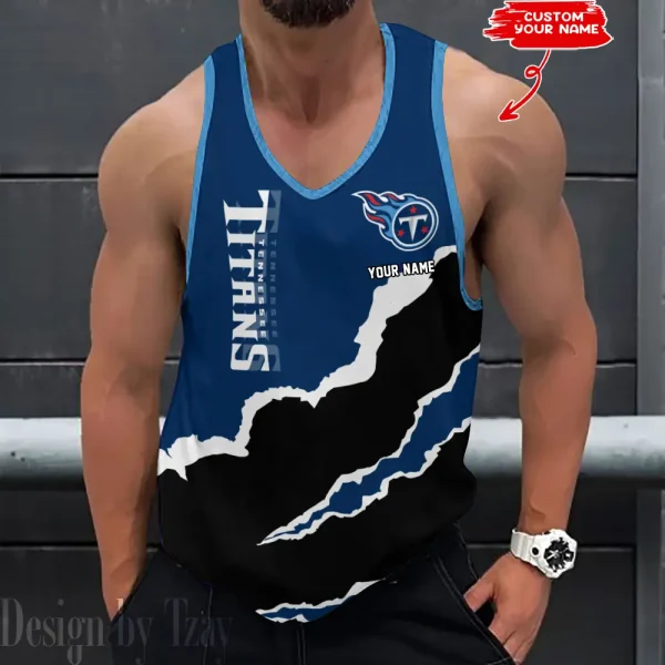 Tennessee Titans 3D Printed Sleeveless Sport Tank Top Shirt New Style 2025 AZTTS201