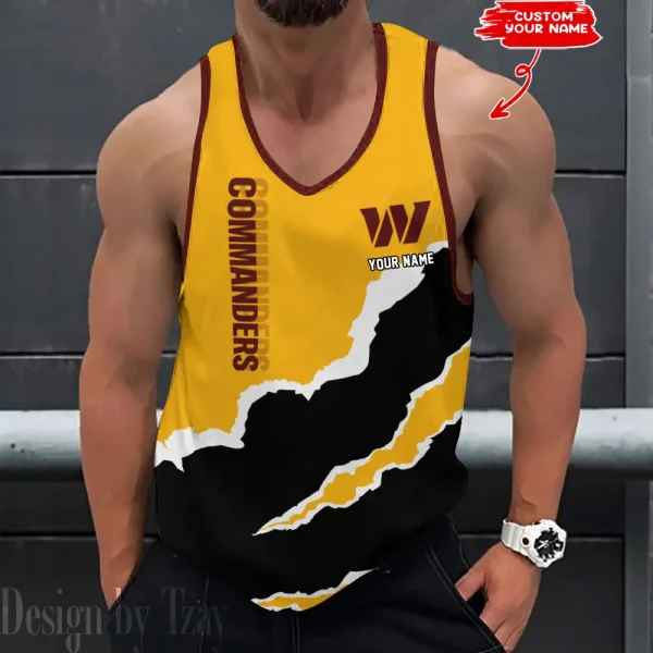 Washington Commanders 3D Printed Sleeveless Sport Tank Top Shirt New Style 2025 AZTTS202
