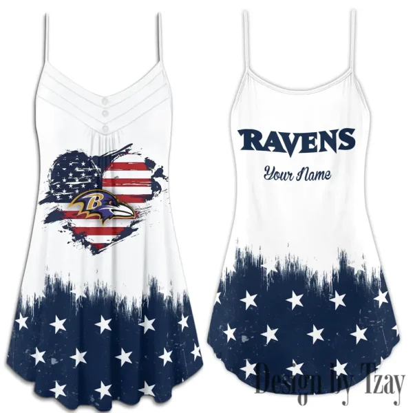 Baltimore Ravens Summer Sleeveless Cami Dress Trending 2025 SPTSSCDT047 - Image 3