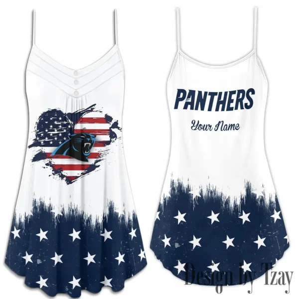 Carolina Panthers Summer Sleeveless Cami Dress Trending 2025 SPTSSCDT049 - Image 3