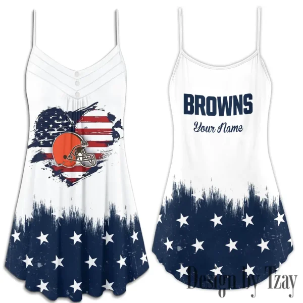Cleveland Browns Summer Sleeveless Cami Dress Trending 2025 SPTSSCDT052 - Image 3