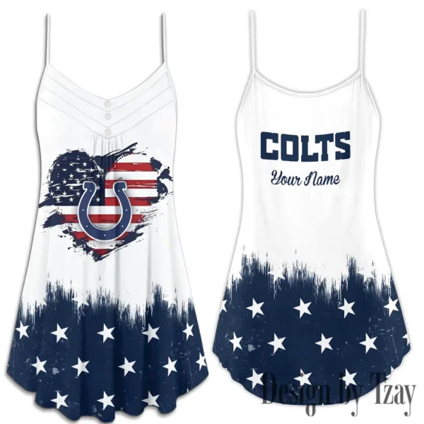 Indianapolis Colts Summer Sleeveless Cami Dress Trending 2025 SPTSSCDT058 - Image 3