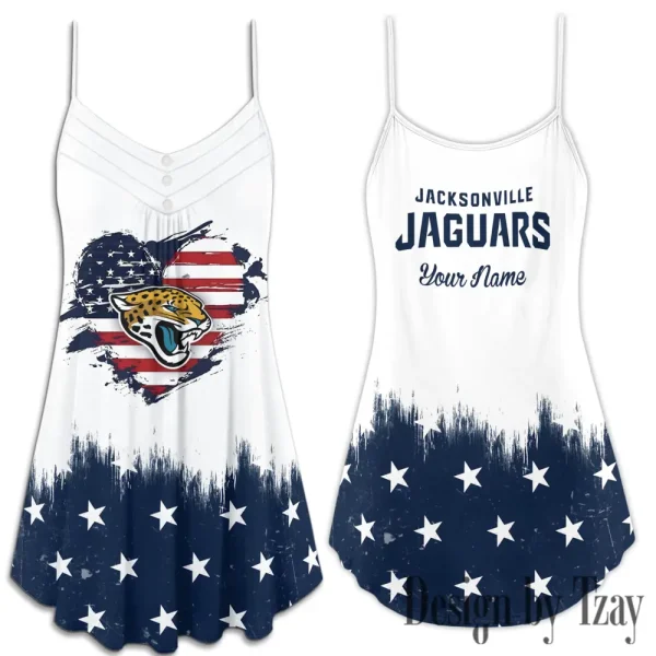 Jacksonville Jaguars Summer Sleeveless Cami Dress Trending 2025 SPTSSCDT059 - Image 3