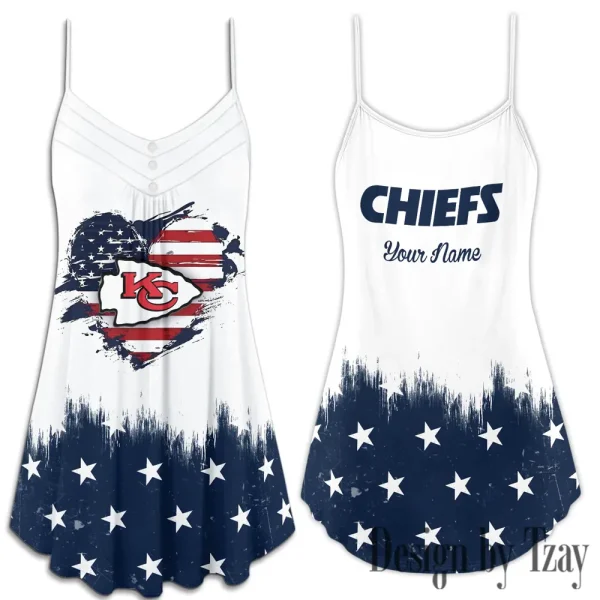 Kansas City Chiefs Summer Sleeveless Cami Dress Trending 2025 SPTSSCDT060 - Image 3