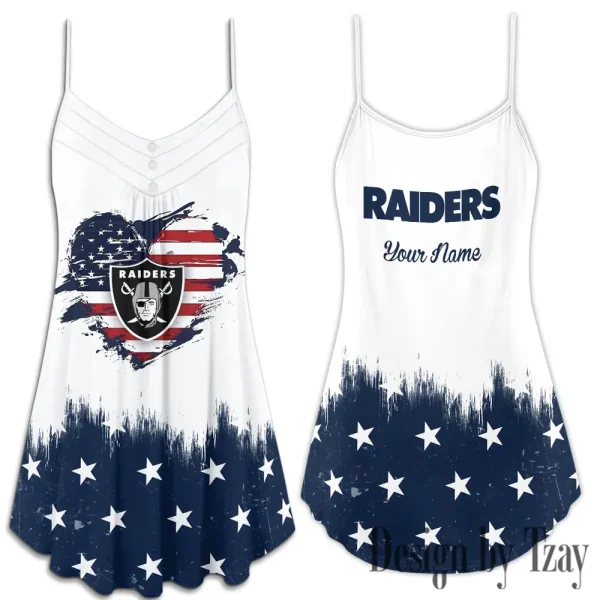 Las Vegas Raiders Summer Sleeveless Cami Dress Trending 2025 SPTSSCDT061 - Image 3