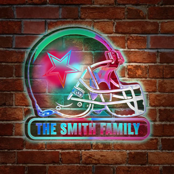 Dallas Cowboys Colorfull Acrylic Wall Led Sign SPTCAWLS001
