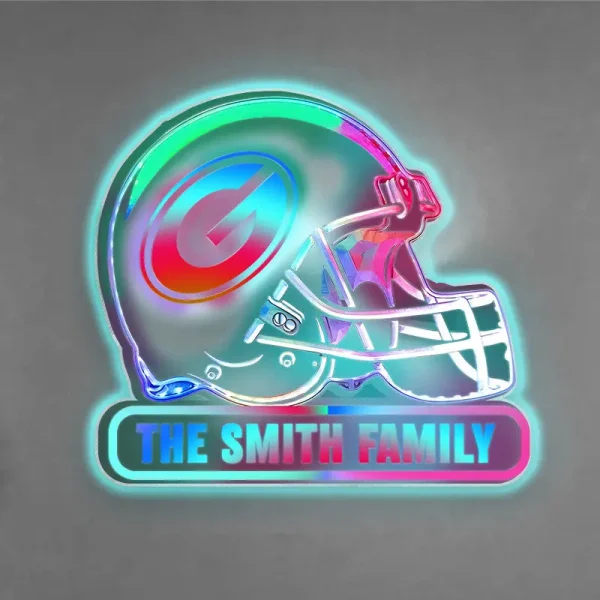 Green Bay Packers Colorfull Acrylic Wall Led Sign SPTCAWLS002 - Image 2