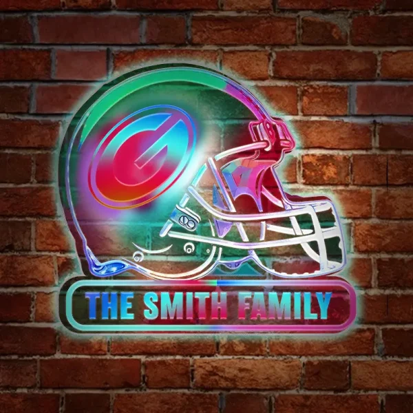 Green Bay Packers Colorfull Acrylic Wall Led Sign SPTCAWLS002