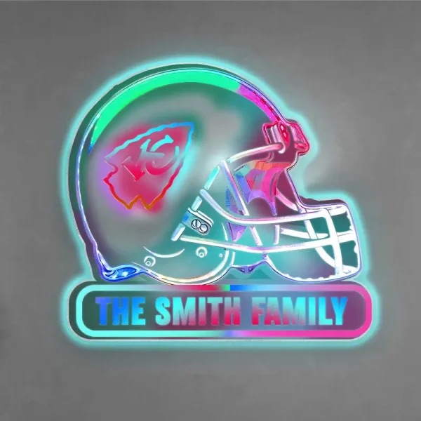 Kansas City Chiefs Colorfull Acrylic Wall Led Sign SPTCAWLS004 - Image 2