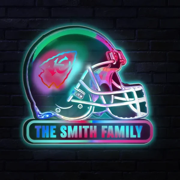 Kansas City Chiefs Colorfull Acrylic Wall Led Sign SPTCAWLS004 - Image 3