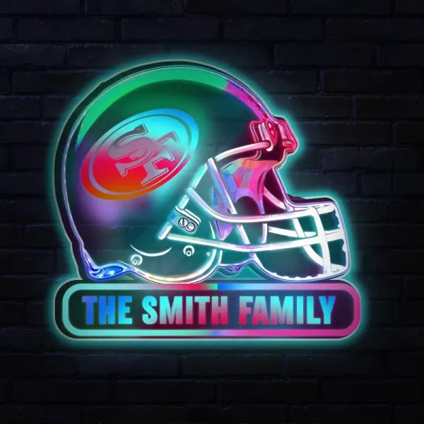 San Francisco 49ers Colorfull Acrylic Wall Led Sign SPTCAWLS006 - Image 2