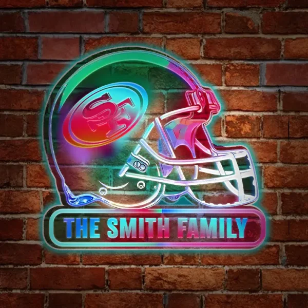 San Francisco 49ers Colorfull Acrylic Wall Led Sign SPTCAWLS006