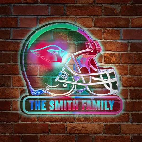 Arizona Cardinals Colorfull Acrylic Wall Led Sign SPTCAWLS007