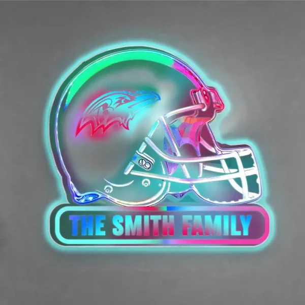 Baltimore Ravens Colorfull Acrylic Wall Led Sign SPTCAWLS008 - Image 2