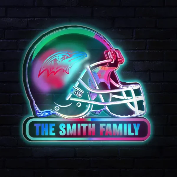 Baltimore Ravens Colorfull Acrylic Wall Led Sign SPTCAWLS008 - Image 3
