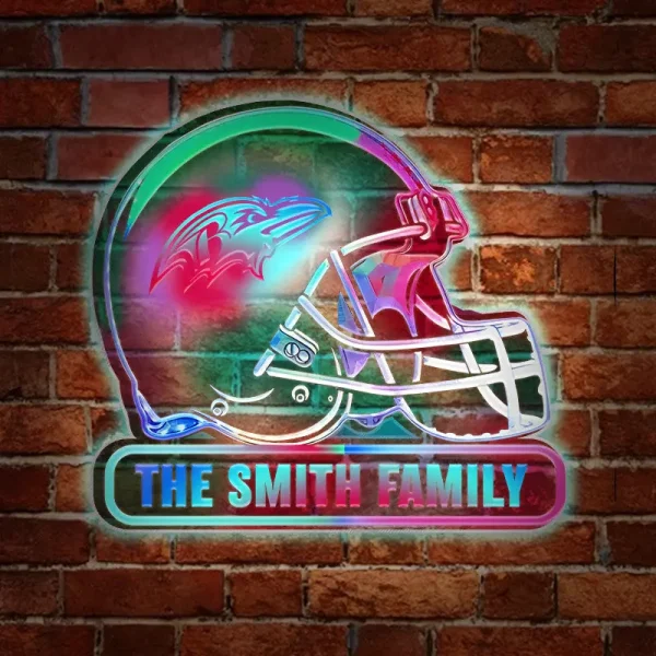 Baltimore Ravens Colorfull Acrylic Wall Led Sign SPTCAWLS008
