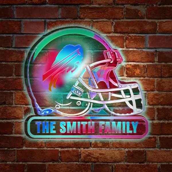 Buffalo Bills Colorfull Acrylic Wall Led Sign SPTCAWLS009