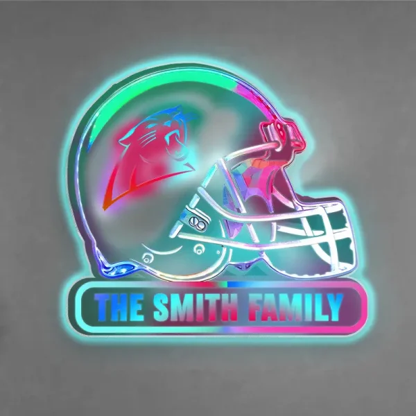 Carolina Panthers Colorfull Acrylic Wall Led Sign SPTCAWLS010 - Image 2