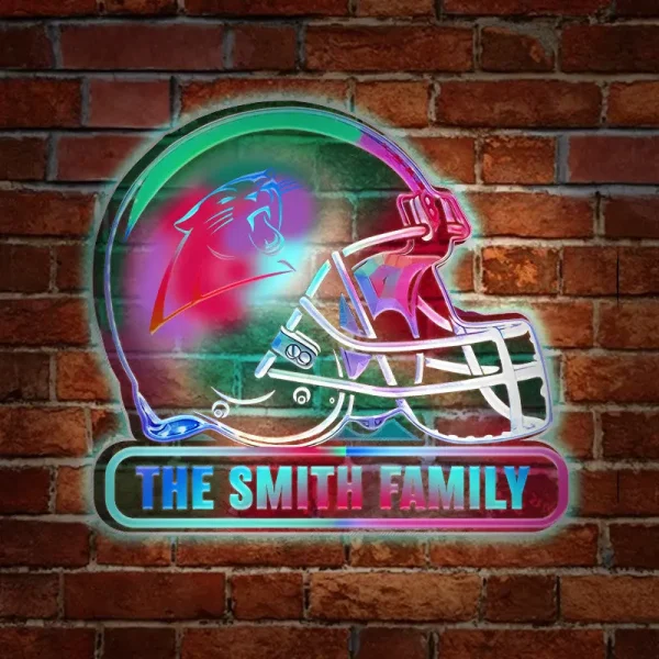 Carolina Panthers Colorfull Acrylic Wall Led Sign SPTCAWLS010