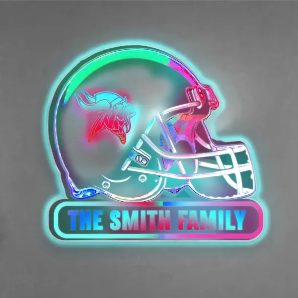 Minnesota Vikings Colorfull Acrylic Wall Led Sign SPTCAWLS012 - Image 3