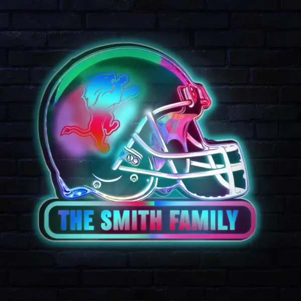 Detroit Lions Colorfull Acrylic Wall Led Sign SPTCAWLS015 - Image 3