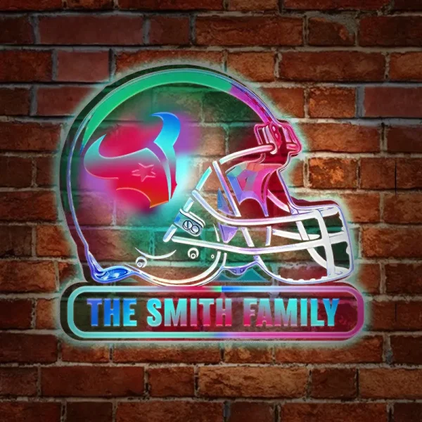 Houston Texans Colorfull Acrylic Wall Led Sign SPTCAWLS016