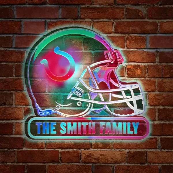 Indianapolis Colts Colorfull Acrylic Wall Led Sign SPTCAWLS017