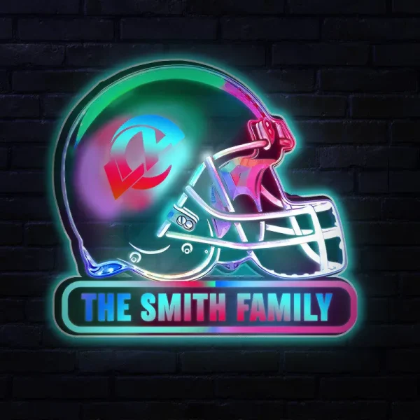 Los Angeles Rams Colorfull Acrylic Wall Led Sign SPTCAWLS018 - Image 3