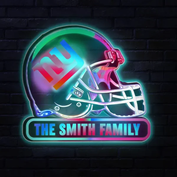 New York Giants Colorfull Acrylic Wall Led Sign SPTCAWLS021 - Image 3