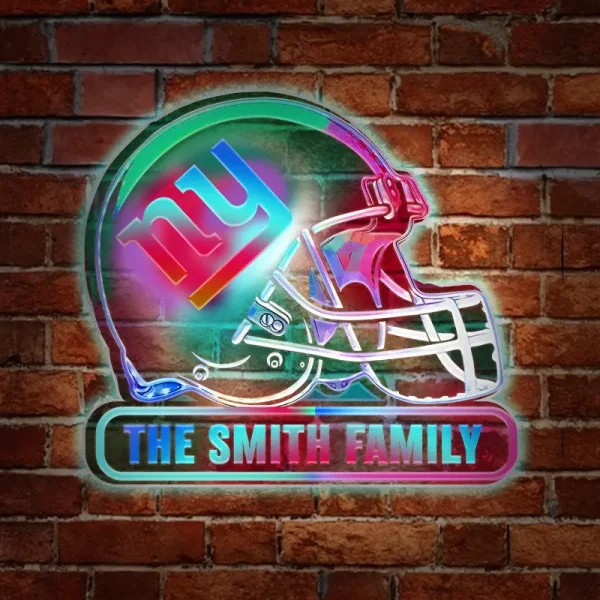 New York Giants Colorfull Acrylic Wall Led Sign SPTCAWLS021