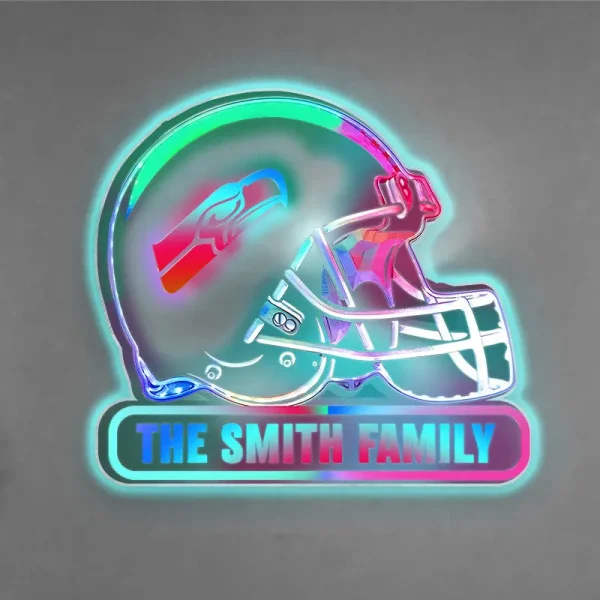 Seattle Seahawks Colorfull Acrylic Wall Led Sign SPTCAWLS022 - Image 2