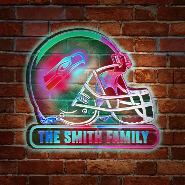 Seattle Seahawks Colorfull Acrylic Wall Led Sign SPTCAWLS022