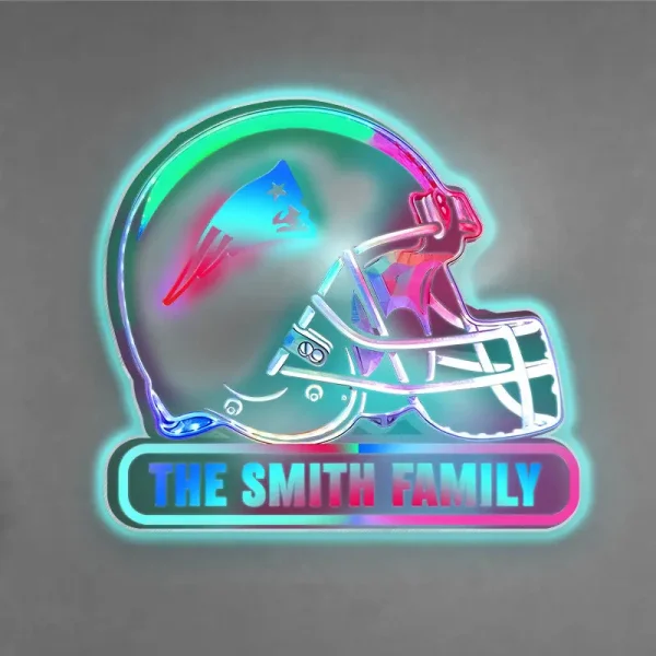 New England Patriots Colorfull Acrylic Wall Led Sign SPTCAWLS024 - Image 2