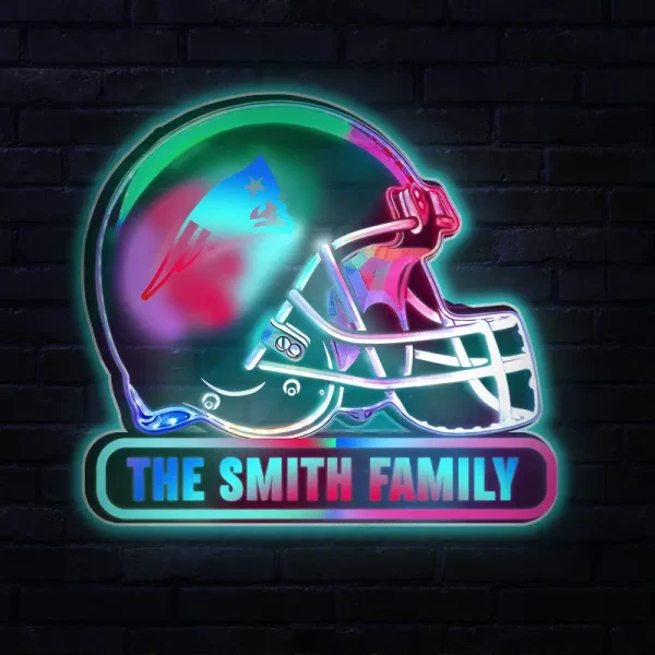 New England Patriots Colorfull Acrylic Wall Led Sign SPTCAWLS024 - Image 3
