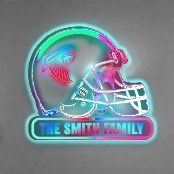 Atlanta Falcons Colorfull Acrylic Wall Led Sign SPTCAWLS025 - Image 2