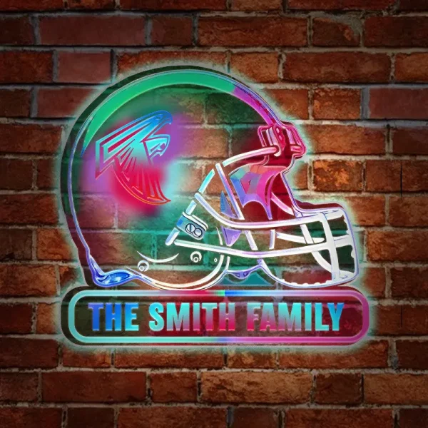 Atlanta Falcons Colorfull Acrylic Wall Led Sign SPTCAWLS025