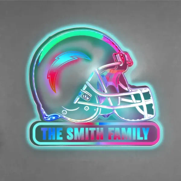 Los Angeles Chargers Colorfull Acrylic Wall Led Sign SPTCAWLS026 - Image 2