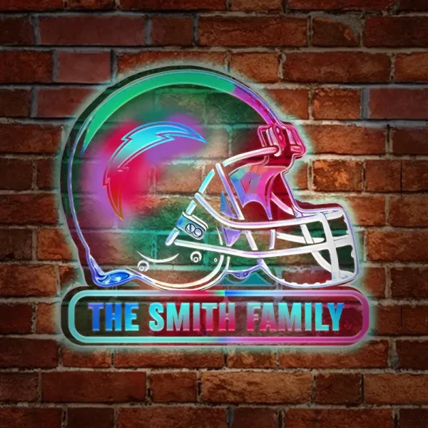 Los Angeles Chargers Colorfull Acrylic Wall Led Sign SPTCAWLS026