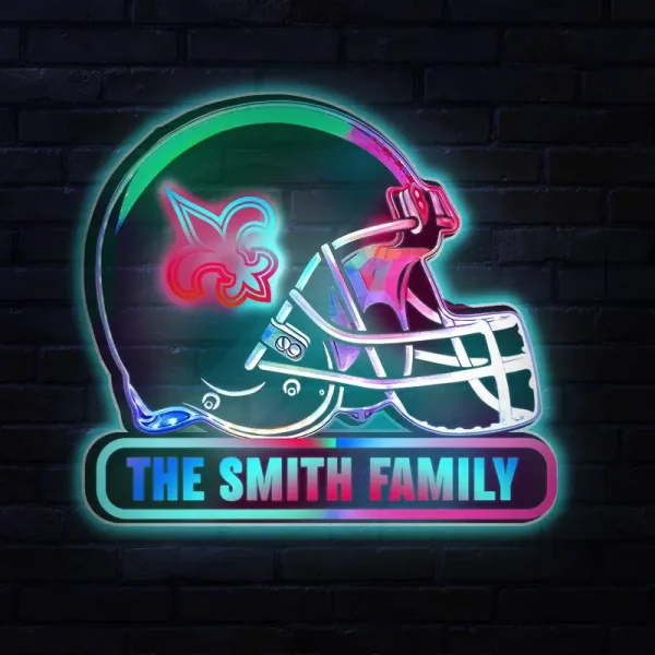 New Orleans Saints Colorfull Acrylic Wall Led Sign SPTCAWLS027 - Image 2