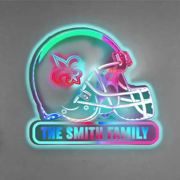 New Orleans Saints Colorfull Acrylic Wall Led Sign SPTCAWLS027 - Image 3