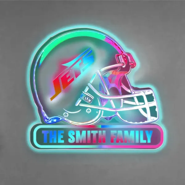 New York Jets Colorfull Acrylic Wall Led Sign SPTCAWLS028 - Image 2