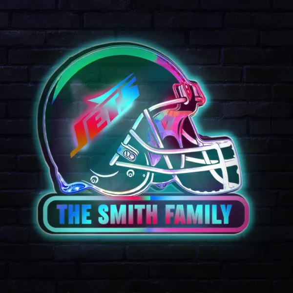 New York Jets Colorfull Acrylic Wall Led Sign SPTCAWLS028 - Image 3